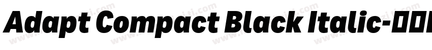 Adapt Compact Black Italic字体转换